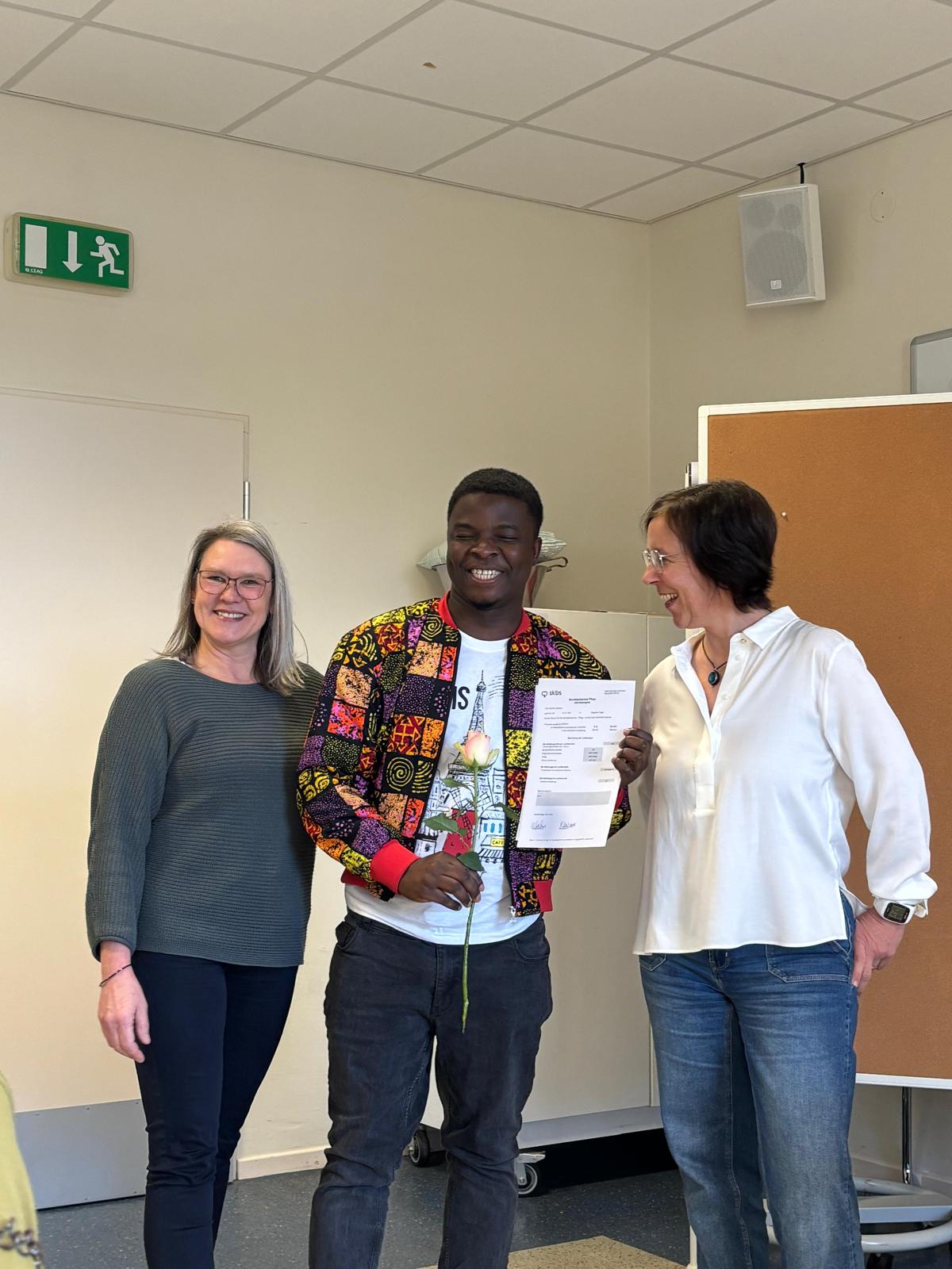 Komlan — completed his Ausbildung and now working full-time in Germany